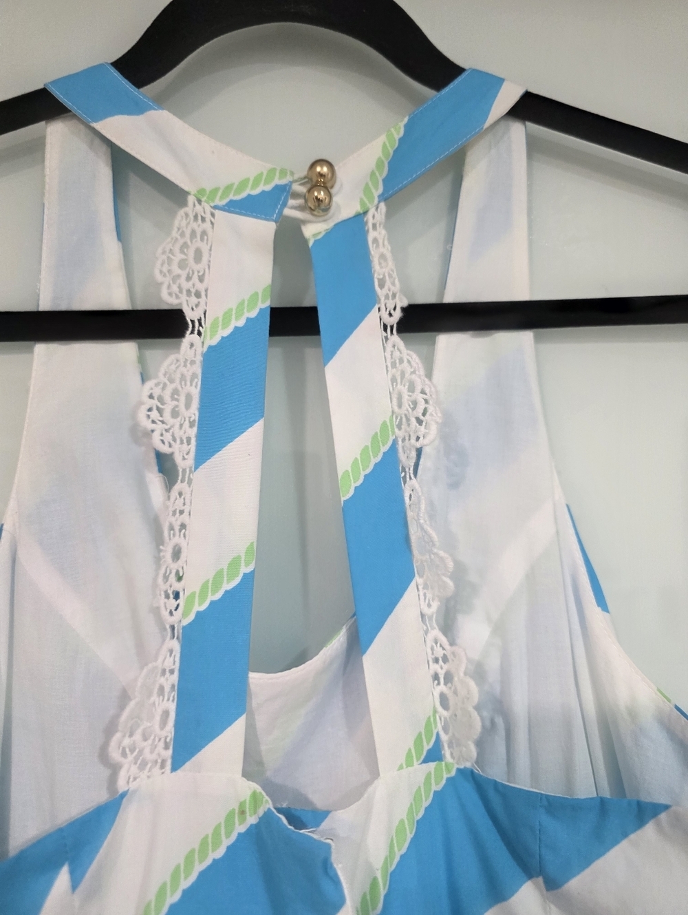 Lilly Pulitzer Sleeveless Dress – Blue & White Striped | Size 8 - Picture 12 of 16